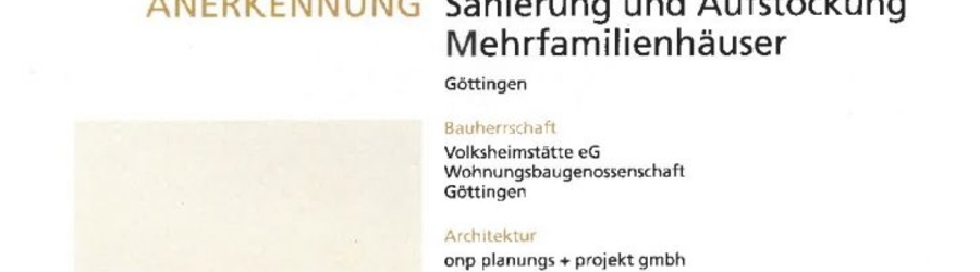 Urkunde Holzbaupreis Niedersachsen 2018